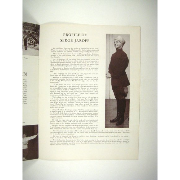 Don Cossack Program Serge Jaroff Flyer Wesleyan College Chorus 1956 Dancing - Picture 7 of 8